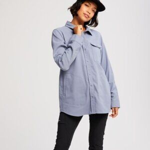 Burton Stretch Grace Performance Flannel Women's Folkstone Gray Size Medium